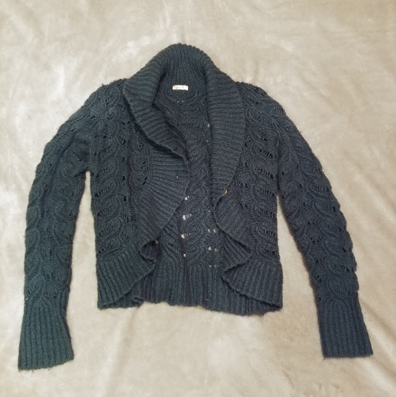 Super soft boho ruffle collar cardigan sweater - Picture 2 of 3
